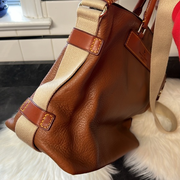 NWOT Dooney & Bourke Juliette weekender travel bag Vachetta Florentine leather - Picture 10 of 17